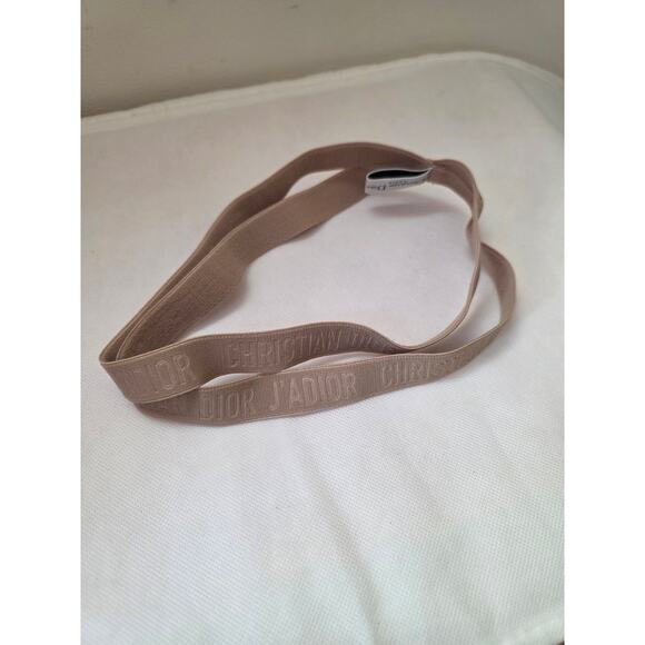 Christian Dior Beige Elastic J\'Adior Monogram Headband main image 8
